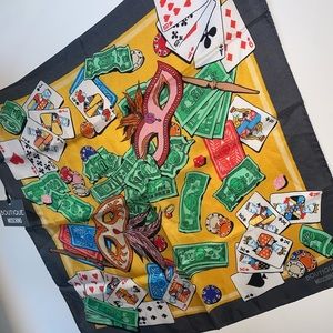 Moschino X New Orleans rare 100% Silk Scarf